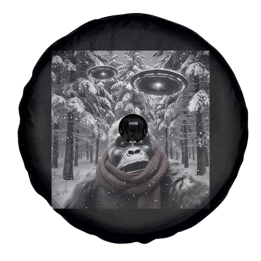 Funny Bigfoot Selfie Spare Tire Cover Sasquatch Alien UFO Christmas TS14 Print Your Wear