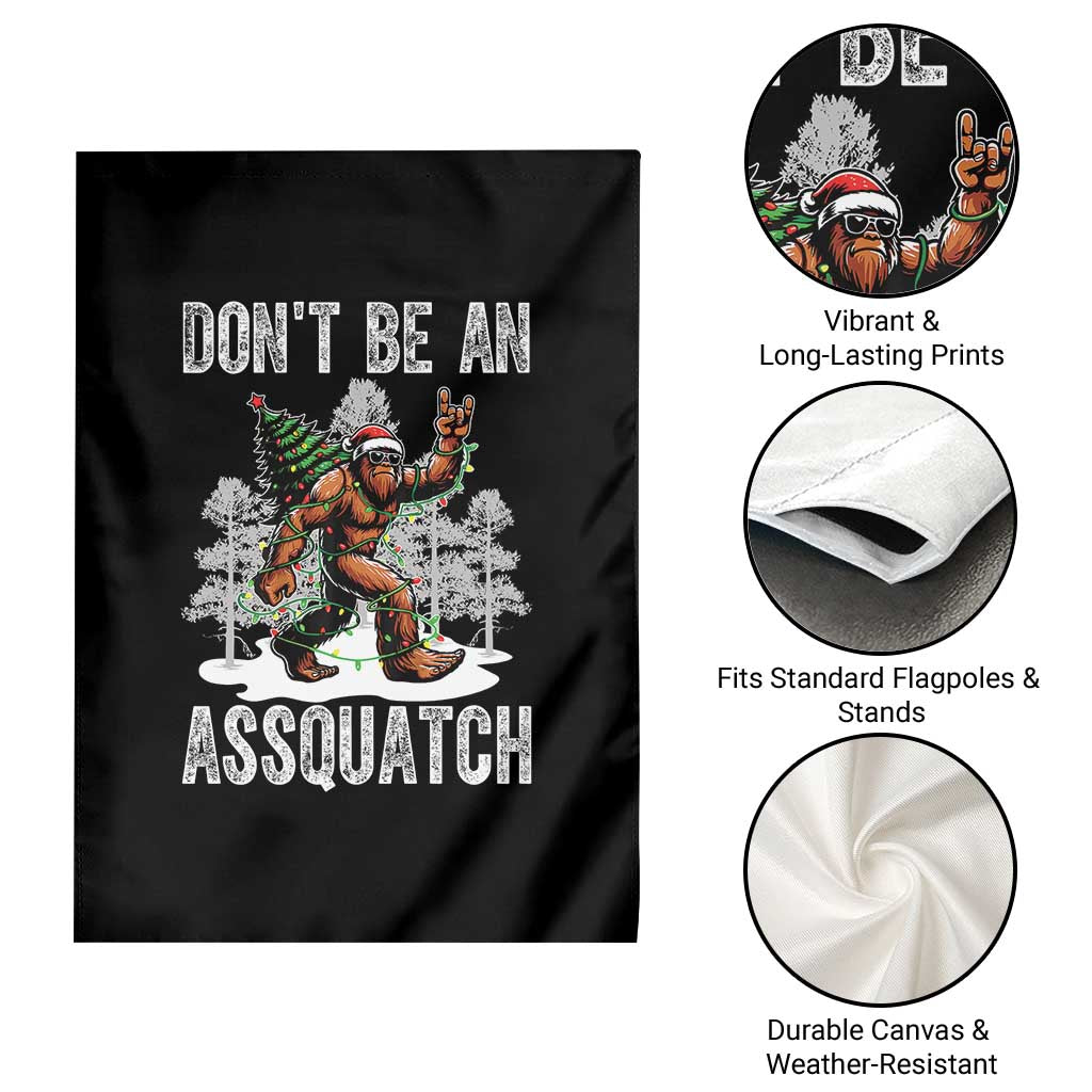Funny Bigfoot Christmas Garden Flag Do Not Be An Assquatch TS14 Print Your Wear