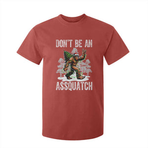Funny Bigfoot Christmas T Shirt For Kid Do Not Be An Assquatch TS14 Red Print Your Wear