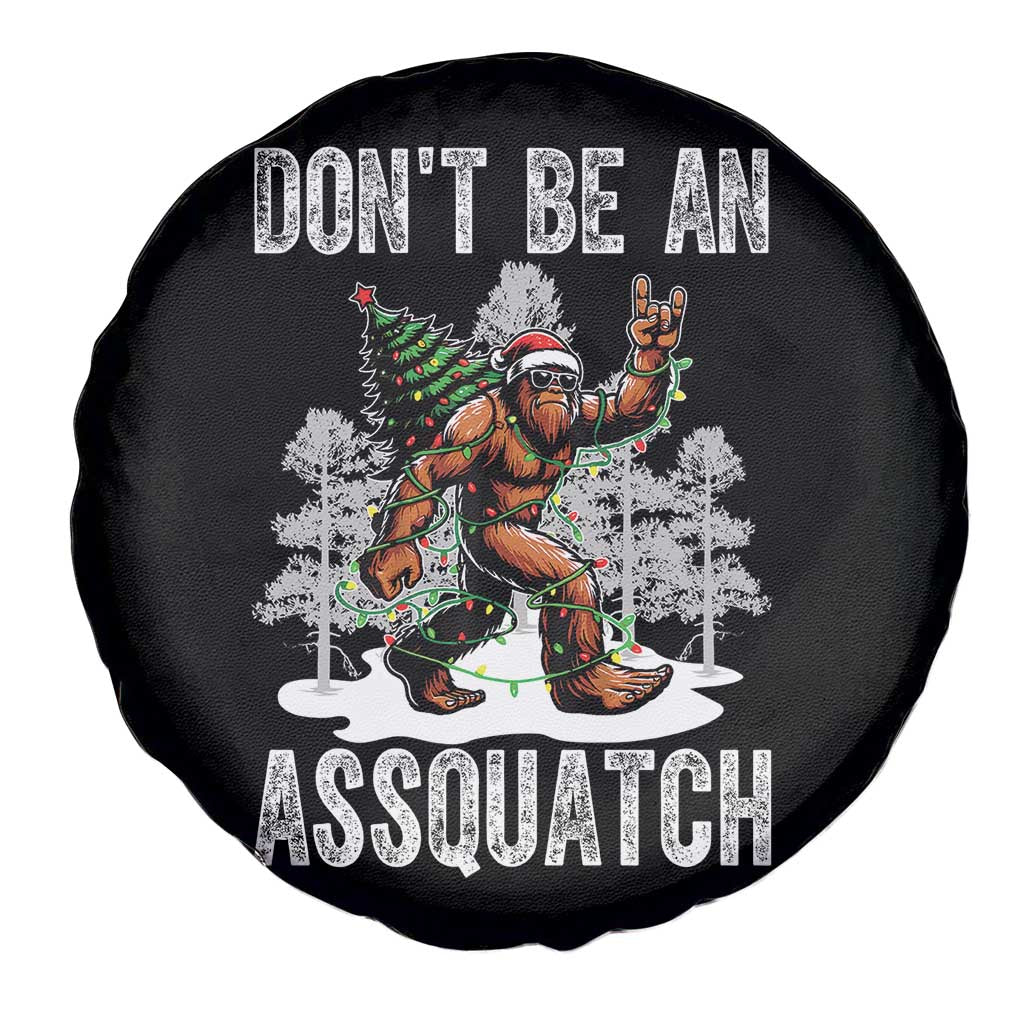 Funny Bigfoot Christmas Spare Tire Cover Do Not Be An Assquatch TS14 Print Your Wear