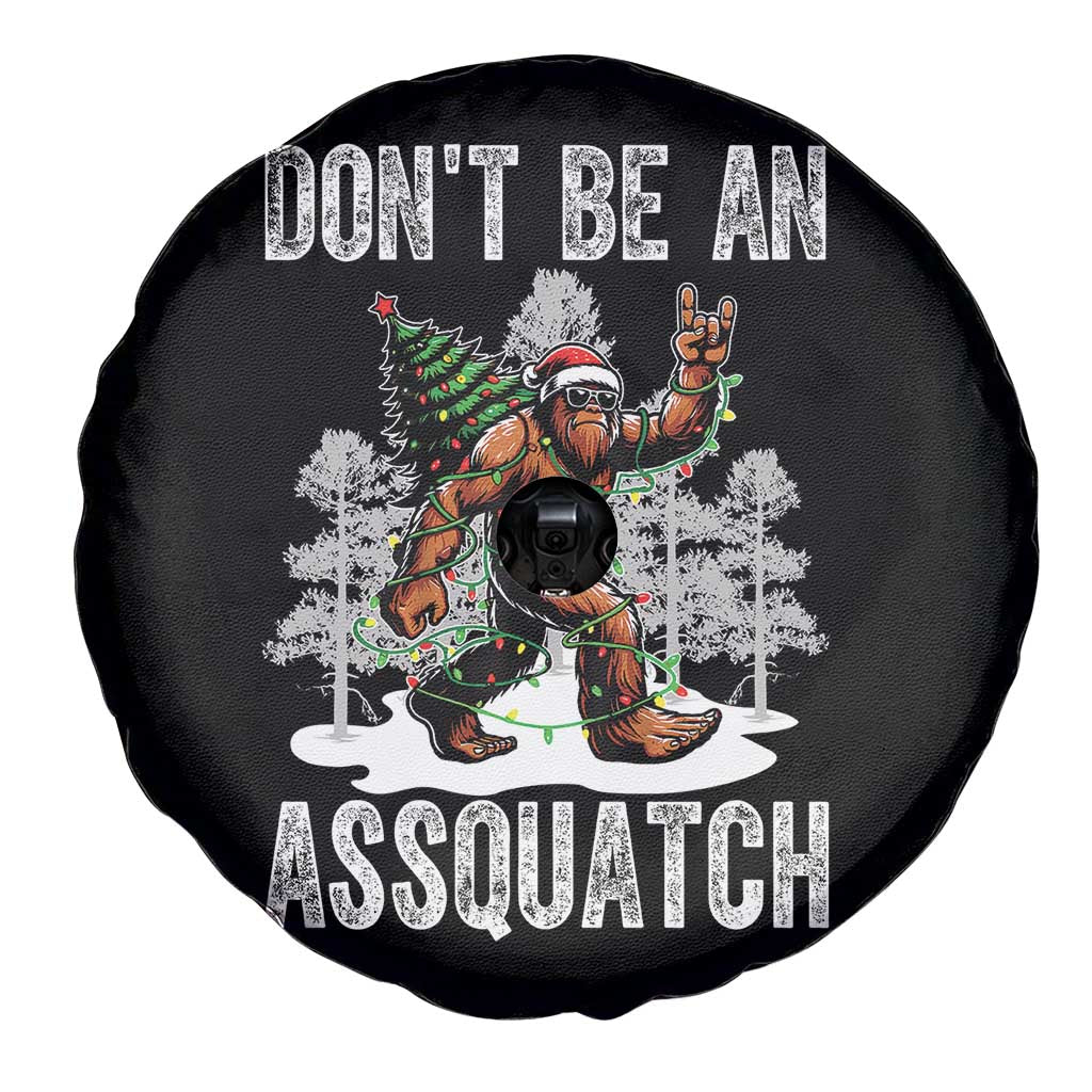 Funny Bigfoot Christmas Spare Tire Cover Do Not Be An Assquatch TS14 Print Your Wear