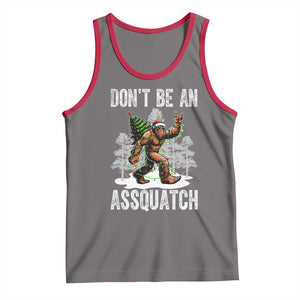 Funny Bigfoot Christmas Tank Top Do Not Be An Assquatch TS14 Deep Heather Red Print Your Wear