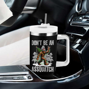 Funny Bigfoot Christmas Tumbler With Handle Do Not Be An Assquatch TS14 Print Your Wear