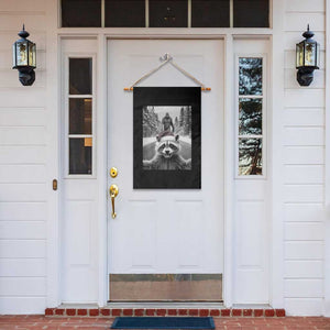 Funny Racoon With Bigfoot Selfie Christmas Garden Flag TS14 Print Your Wear