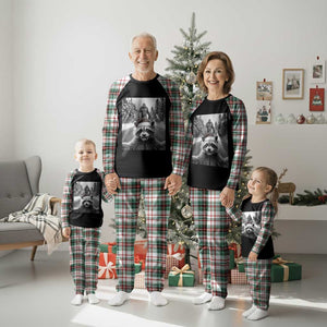 Funny Racoon With Bigfoot Selfie Christmas Plaid Pajama Set TS14 Christmas Plaid Print Your Wear