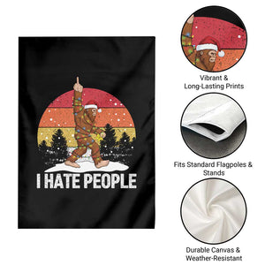 Funny Bigfoot Christmas Garden Flag I Hate People TS14 Print Your Wear