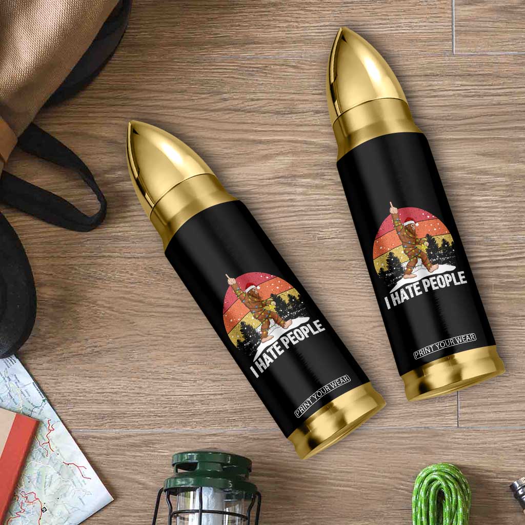Funny Bigfoot Christmas Bullet Tumbler I Hate People TS14 Print Your Wear