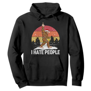 Funny Bigfoot Christmas Hoodie I Hate People TS14 Black Print Your Wear