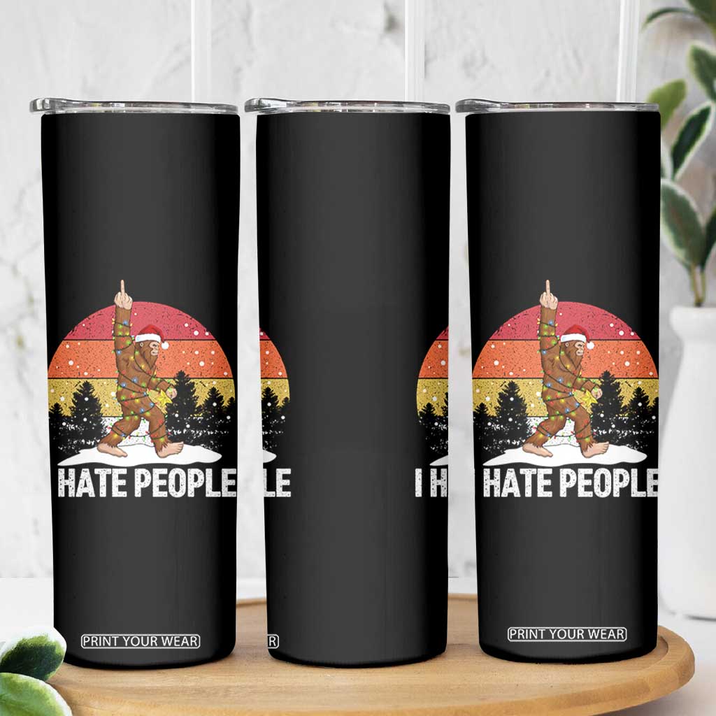 Funny Bigfoot Christmas Skinny Tumbler I Hate People TS14 Print Your Wear