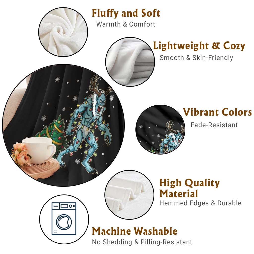 Wendigo Monster Throw Blanket Cryptid Mythical Christmas TS14 Print Your Wear