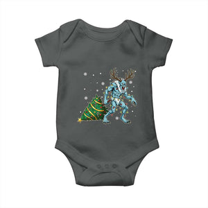 Wendigo Monster Baby Onesie Cryptid Mythical Christmas TS14 Dark Heather Print Your Wear