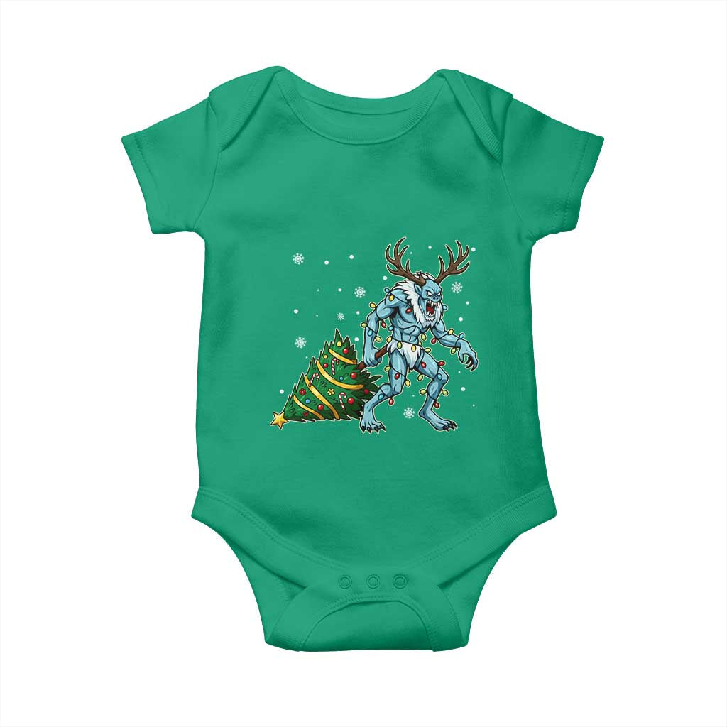 Wendigo Monster Baby Onesie Cryptid Mythical Christmas TS14 Irish Green Print Your Wear