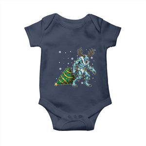 Wendigo Monster Baby Onesie Cryptid Mythical Christmas TS14 Navy Print Your Wear