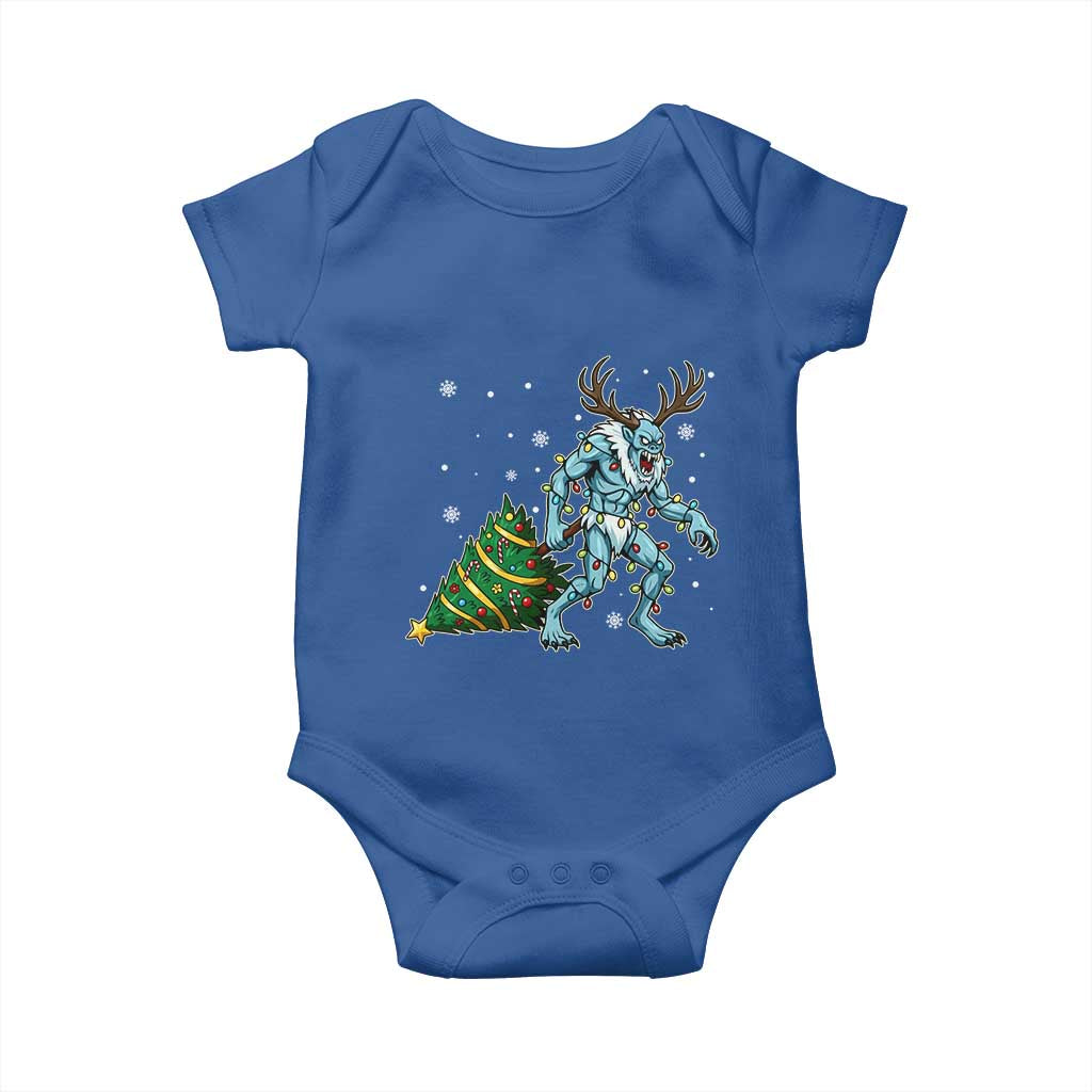 Wendigo Monster Baby Onesie Cryptid Mythical Christmas TS14 Royal Blue Print Your Wear