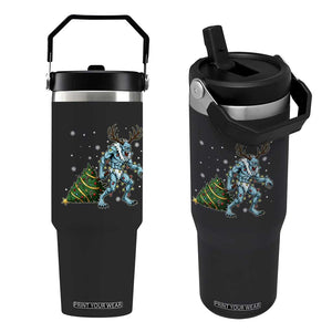 Wendigo Monster Flip Straw Tumbler Cryptid Mythical Christmas TS14 One Size: 30 oz Black Print Your Wear