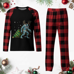 Wendigo Monster Plaid Pajama Set Cryptid Mythical Christmas TS14 Buffalo Plaid Print Your Wear