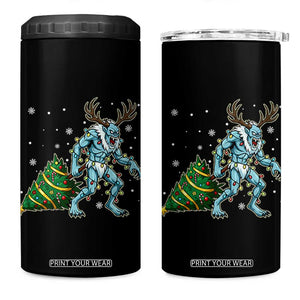 Wendigo Monster 4 in 1 Can Cooler Tumbler Cryptid Mythical Christmas TS14 One Size: 16 oz Black Print Your Wear