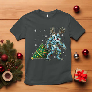 Wendigo Monster T Shirt Cryptid Mythical Christmas TS14 Dark Heather Print Your Wear