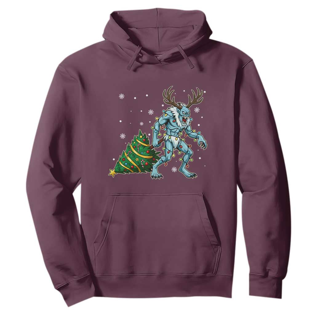 Wendigo Monster Hoodie Cryptid Mythical Christmas TS14 Maroon Print Your Wear