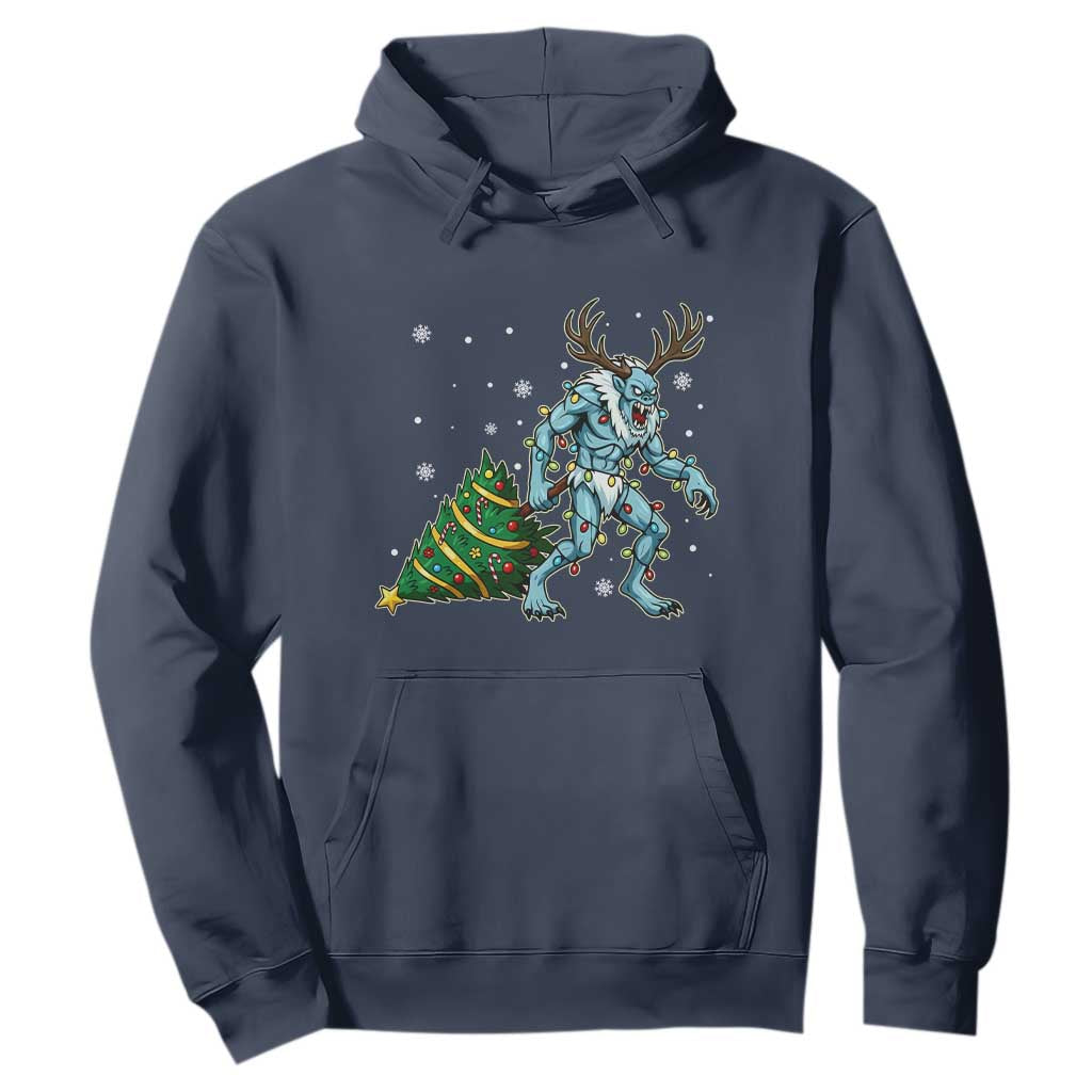 Wendigo Monster Hoodie Cryptid Mythical Christmas TS14 Navy Print Your Wear