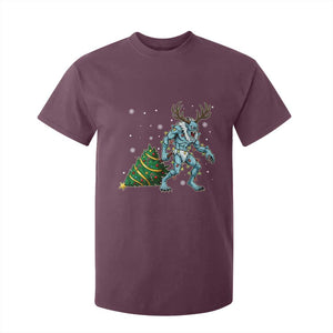 Wendigo Monster T Shirt For Kid Cryptid Mythical Christmas TS14 Maroon Print Your Wear