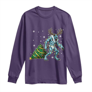 Wendigo Monster Long Sleeve Shirt Cryptid Mythical Christmas TS14 Purple Print Your Wear