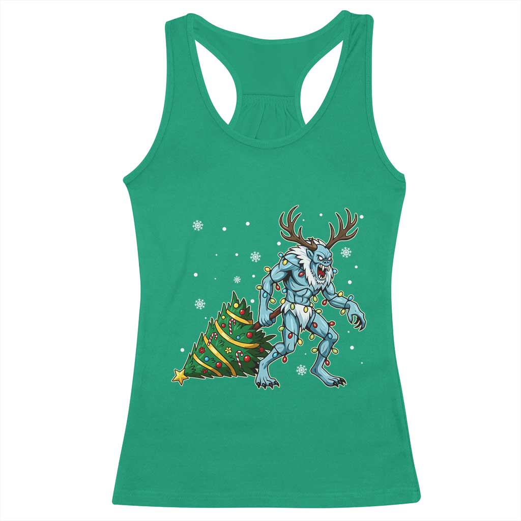 Wendigo Monster Racerback Tank Top Cryptid Mythical Christmas TS14 Irish Green Print Your Wear
