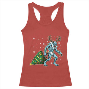 Wendigo Monster Racerback Tank Top Cryptid Mythical Christmas TS14 Red Print Your Wear