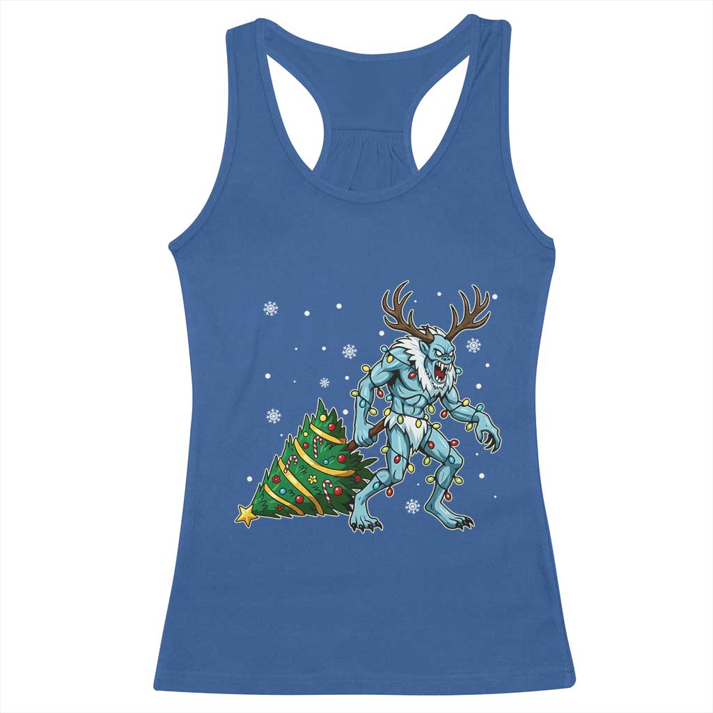 Wendigo Monster Racerback Tank Top Cryptid Mythical Christmas TS14 Royal Blue Print Your Wear