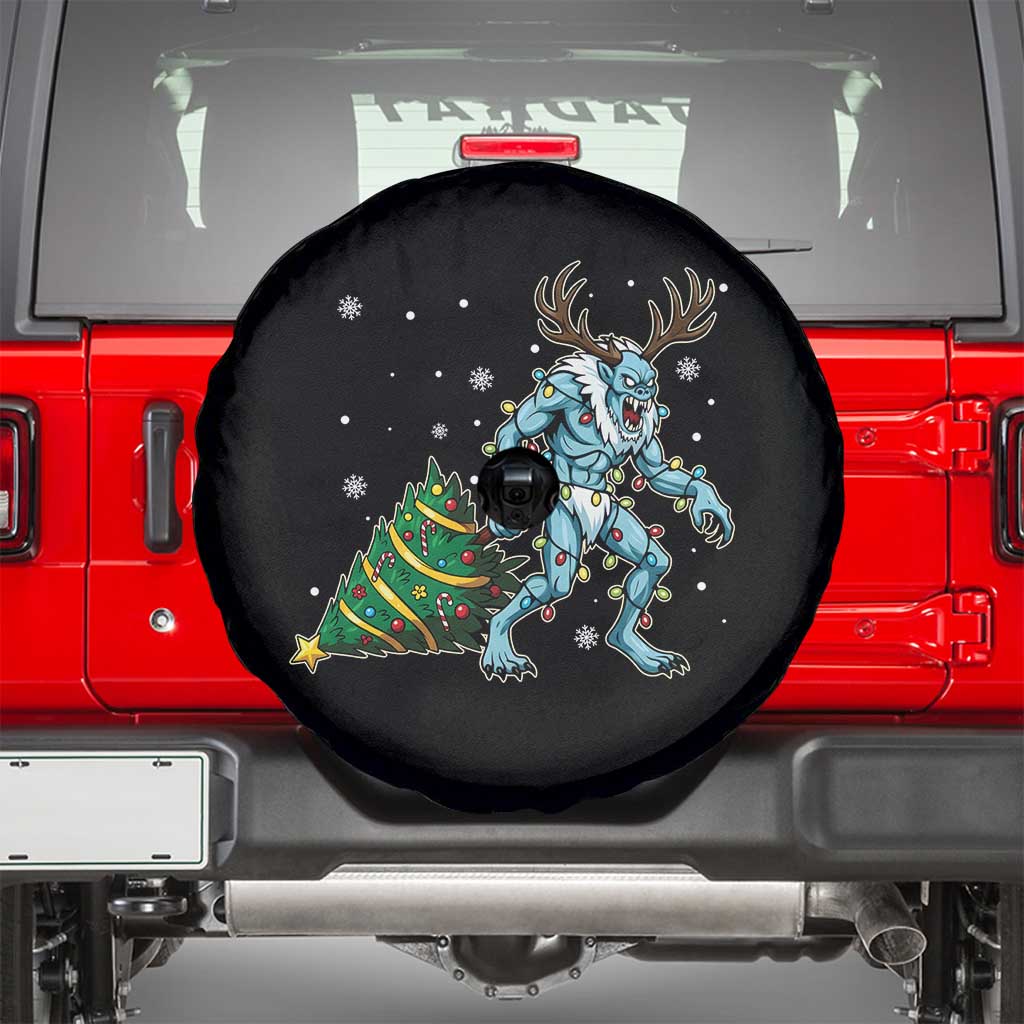 Wendigo Monster Spare Tire Cover Cryptid Mythical Christmas TS14 Black Print Your Wear