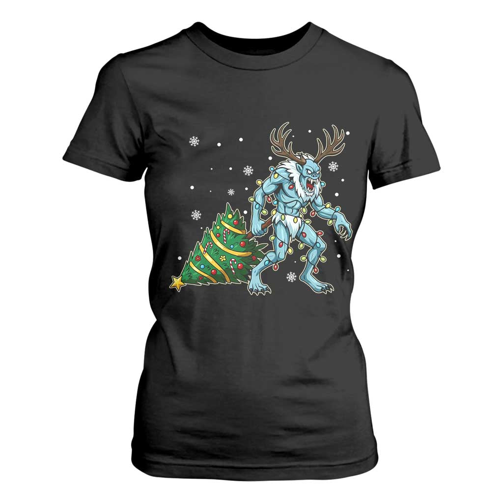 Wendigo Monster T Shirt For Women Cryptid Mythical Christmas TS14 Black Print Your Wear