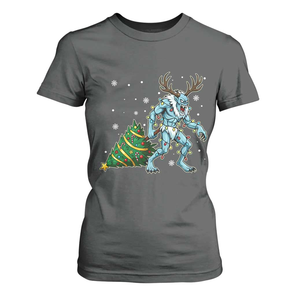 Wendigo Monster T Shirt For Women Cryptid Mythical Christmas TS14 Dark Heather Print Your Wear