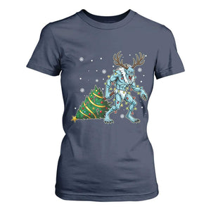 Wendigo Monster T Shirt For Women Cryptid Mythical Christmas TS14 Navy Print Your Wear