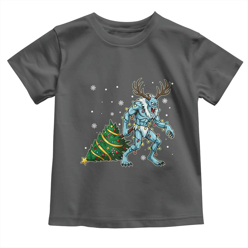 Wendigo Monster Toddler T Shirt Cryptid Mythical Christmas TS14 Dark Heather Print Your Wear