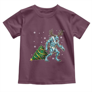 Wendigo Monster Toddler T Shirt Cryptid Mythical Christmas TS14 Maroon Print Your Wear