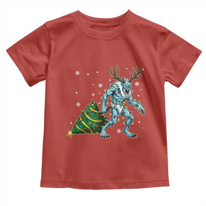 Wendigo Monster Toddler T Shirt Cryptid Mythical Christmas TS14 Red Print Your Wear