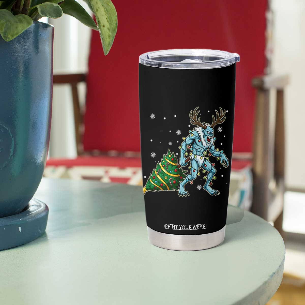 Wendigo Monster Tumbler Cup Cryptid Mythical Christmas TS14 Print Your Wear