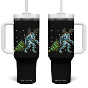 Wendigo Monster Tumbler With Handle Cryptid Mythical Christmas TS14 One Size: 40 oz Black Print Your Wear