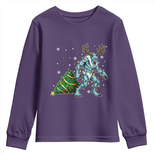 Wendigo Monster Youth Sweatshirt Cryptid Mythical Christmas TS14 Purple Print Your Wear