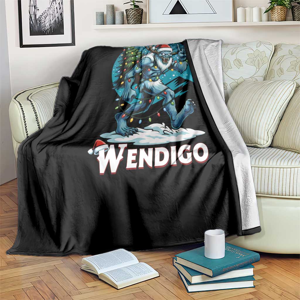 Funny Wendigo Monster Christmas Throw Blanket Rock On Hand Meme Xmas TS14 Print Your Wear