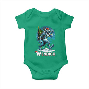 Funny Wendigo Monster Christmas Baby Onesie Rock On Hand Meme Xmas TS14 Irish Green Print Your Wear