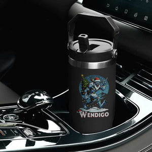 Funny Wendigo Monster Christmas Flip Straw Tumbler Rock On Hand Meme Xmas TS14 Print Your Wear
