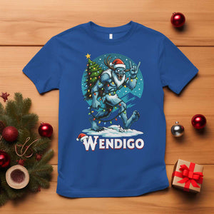 Funny Wendigo Monster Christmas T Shirt Rock On Hand Meme Xmas TS14 Royal Blue Print Your Wear