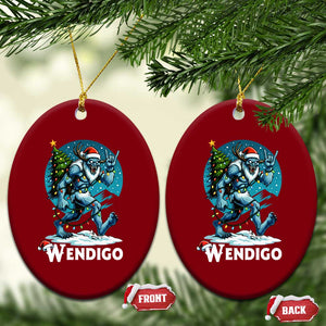 Funny Wendigo Monster Xmas Ceramic Ornament Rock On Hand Meme Xmas TS14 Print Your Wear