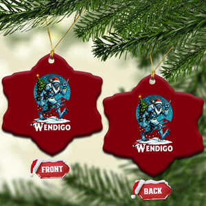 Funny Wendigo Monster Xmas Ceramic Ornament Rock On Hand Meme Xmas TS14 Print Your Wear