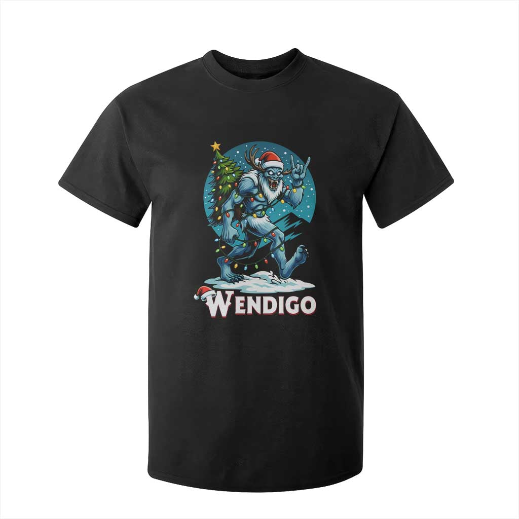 Funny Wendigo Monster Christmas T Shirt For Kid Rock On Hand Meme Xmas TS14 Black Print Your Wear