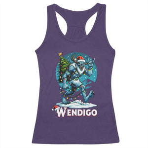 Funny Wendigo Monster Christmas Racerback Tank Top Rock On Hand Meme Xmas TS14 Purple Print Your Wear