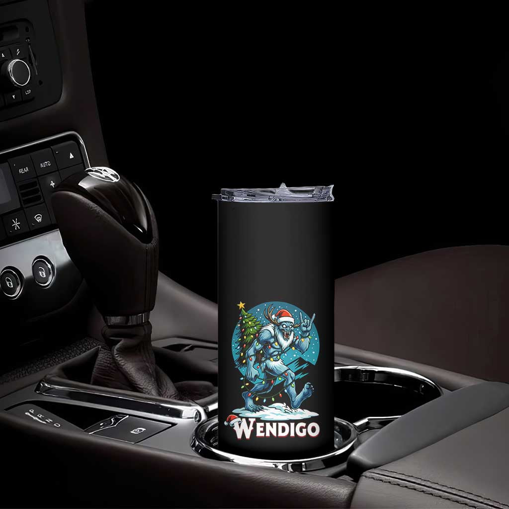 Funny Wendigo Monster Christmas Skinny Tumbler Rock On Hand Meme Xmas TS14 Print Your Wear