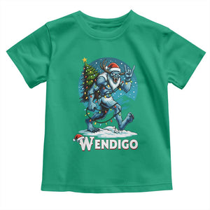 Funny Wendigo Monster Christmas Toddler T Shirt Rock On Hand Meme Xmas TS14 Irish Green Print Your Wear