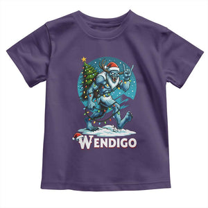 Funny Wendigo Monster Christmas Toddler T Shirt Rock On Hand Meme Xmas TS14 Purple Print Your Wear